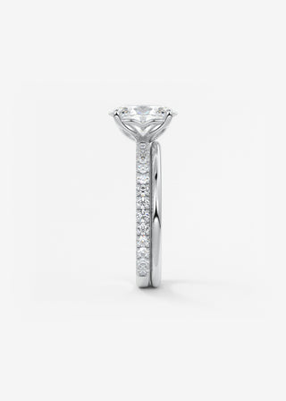 Oval Solitaire With Raised Basket Gallery Lab Grown Diamond Engagement Ring
