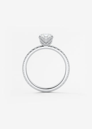 Oval Solitaire With Raised Basket Gallery Lab Grown Diamond Engagement Ring
