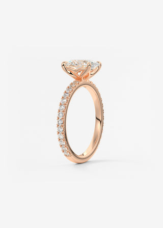Oval Solitaire With Raised Basket Gallery Lab Grown Diamond Engagement Ring
