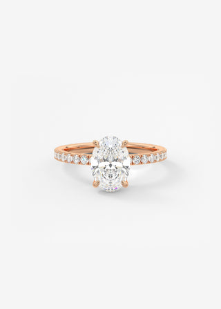 Oval Solitaire With Raised Basket Gallery Lab Grown Diamond Engagement Ring