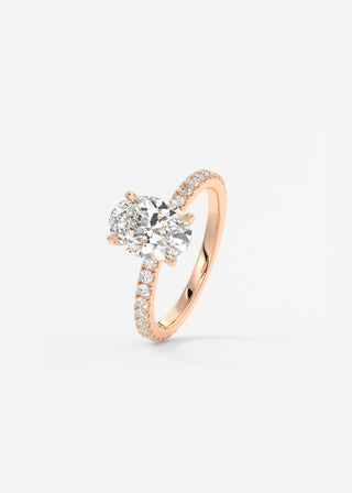 Oval Solitaire With Raised Basket Gallery Lab Grown Diamond Engagement Ring