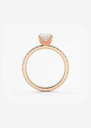 Oval Solitaire With Raised Basket Gallery Lab Grown Diamond Engagement Ring