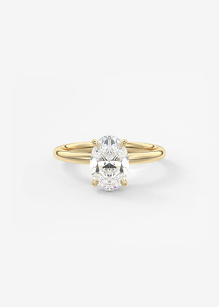 Oval Solitaire With Raised Basket Gallery Lab Grown Diamond Engagement Ring