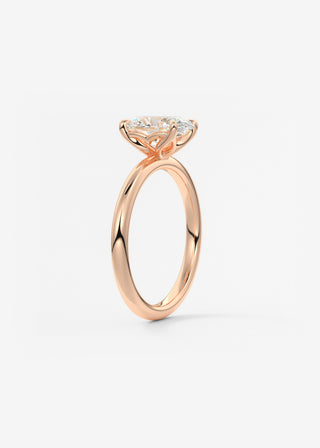 Oval Solitaire With Raised Basket Gallery Lab Grown Diamond Engagement Ring