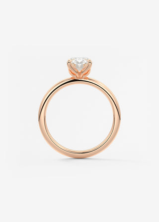 Oval Solitaire With Raised Basket Gallery Lab Grown Diamond Engagement Ring