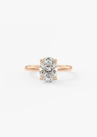Oval Solitaire With Raised Basket Gallery Lab Grown Diamond Engagement Ring