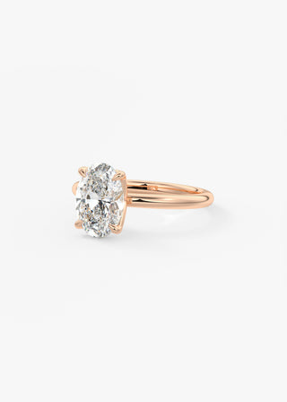 Oval Solitaire With Raised Basket Gallery Lab Grown Diamond Engagement Ring
