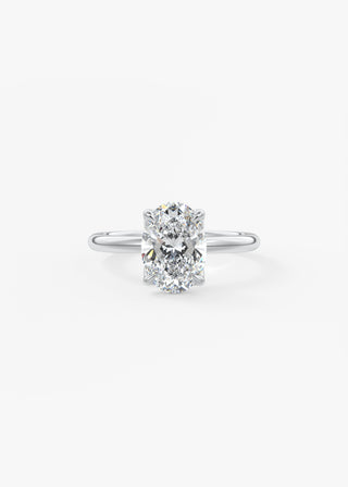 Oval Solitaire With Raised Basket Gallery Lab Grown Diamond Engagement Ring