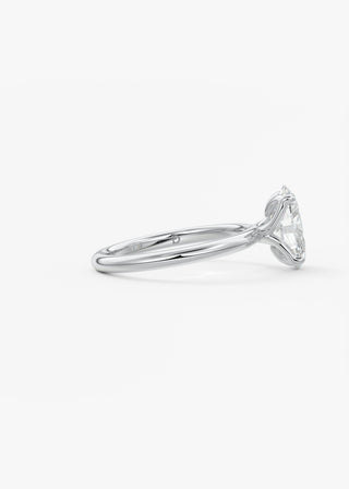 Oval Solitaire With Raised Basket Gallery Lab Grown Diamond Engagement Ring