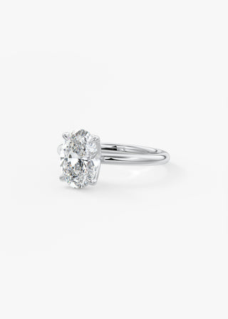 Oval Solitaire With Raised Basket Gallery Lab Grown Diamond Engagement Ring