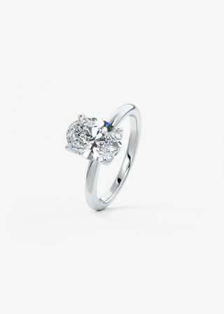 Oval Solitaire With Raised Basket Gallery Lab Grown Diamond Engagement Ring