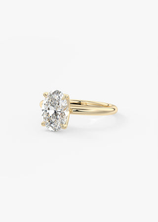 Oval Solitaire With Raised Basket Gallery Lab Grown Diamond Engagement Ring