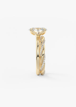 Oval Solitaire With Raised Basket Gallery Lab Grown Diamond Engagement Ring