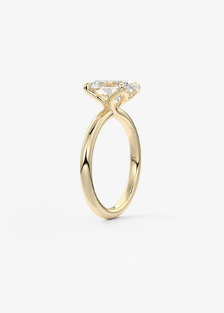 Oval Solitaire With Raised Basket Gallery Lab Grown Diamond Engagement Ring