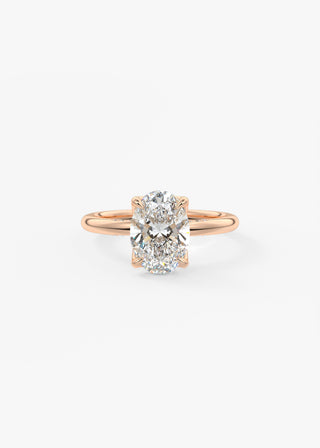 Oval Solitaire With Raised Basket Gallery Lab Grown Diamond Engagement Ring