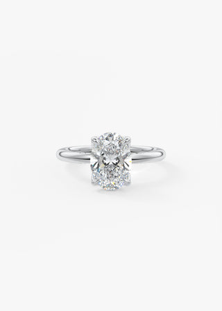 Oval Solitaire With Raised Basket Gallery Lab Grown Diamond Engagement Ring