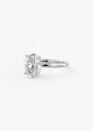 Oval Solitaire With Raised Basket Gallery Lab Grown Diamond Engagement Ring