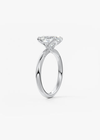 Oval Solitaire With Raised Basket Gallery Lab Grown Diamond Engagement Ring