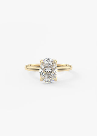Oval Solitaire With Raised Basket Gallery Lab Grown Diamond Engagement Ring