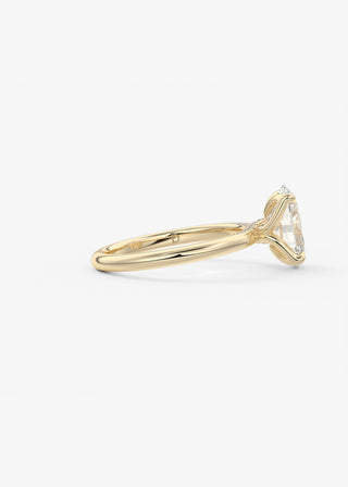 Oval Solitaire With Raised Basket Gallery Lab Grown Diamond Engagement Ring