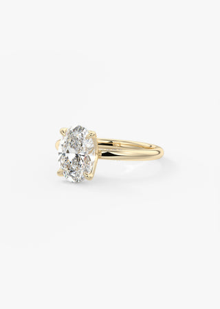 Oval Solitaire With Raised Basket Gallery Lab Grown Diamond Engagement Ring