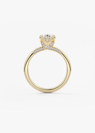 Oval Solitaire With Raised Basket Gallery Lab Grown Diamond Engagement Ring