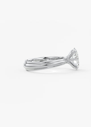 Oval Solitaire With Raised Basket Gallery Lab Grown Diamond Engagement Ring