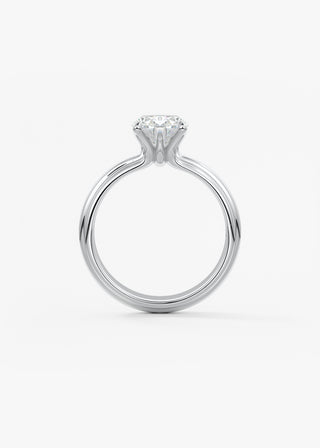 Oval Solitaire With Raised Basket Gallery Lab Grown Diamond Engagement Ring