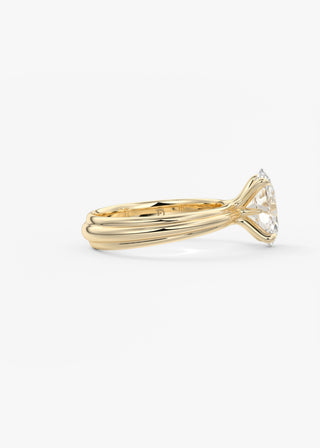 Oval Solitaire With Raised Basket Gallery Lab Grown Diamond Engagement Ring