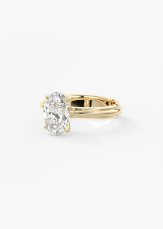 Oval Solitaire With Raised Basket Gallery Lab Grown Diamond Engagement Ring