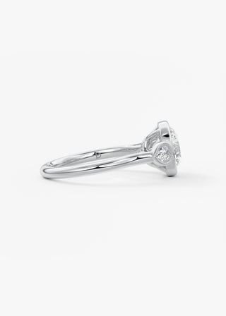 Oval Solitaire With Raised Basket Gallery Lab Grown Diamond Engagement Ring