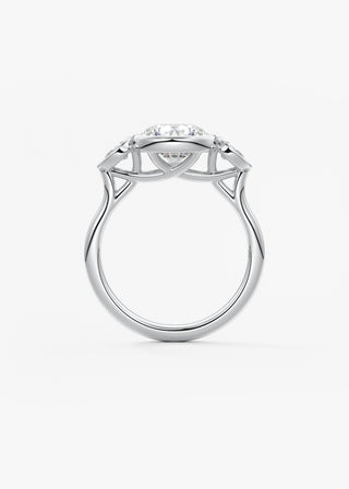 Oval Solitaire With Raised Basket Gallery Lab Grown Diamond Engagement Ring