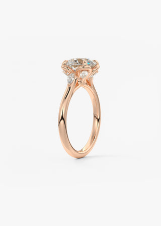 Oval Solitaire With Raised Basket Gallery Lab Grown Diamond Engagement Ring