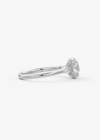 Oval Solitaire With Raised Basket Gallery Lab Grown Diamond Engagement Ring