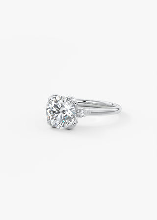 Oval Solitaire With Raised Basket Gallery Lab Grown Diamond Engagement Ring
