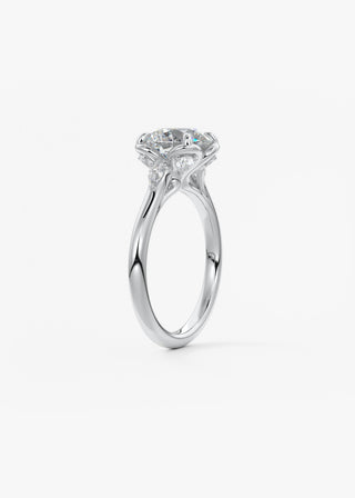 Oval Solitaire With Raised Basket Gallery Lab Grown Diamond Engagement Ring