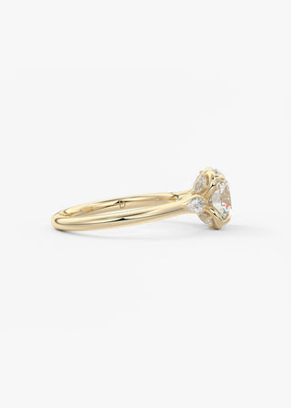 Oval Solitaire With Raised Basket Gallery Lab Grown Diamond Engagement Ring