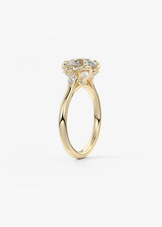 Oval Solitaire With Raised Basket Gallery Lab Grown Diamond Engagement Ring