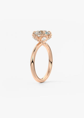 Oval Solitaire With Raised Basket Gallery Lab Grown Diamond Engagement Ring