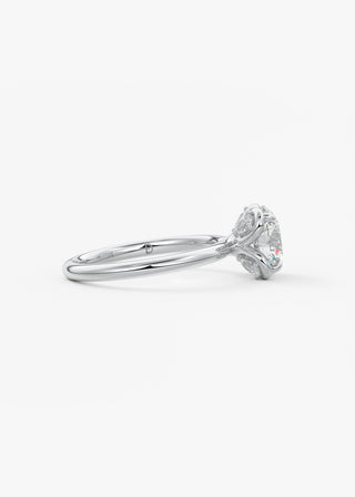 Oval Solitaire With Raised Basket Gallery Lab Grown Diamond Engagement Ring