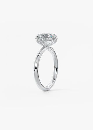 Oval Solitaire With Raised Basket Gallery Lab Grown Diamond Engagement Ring