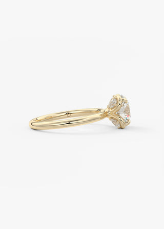Oval Solitaire With Raised Basket Gallery Lab Grown Diamond Engagement Ring