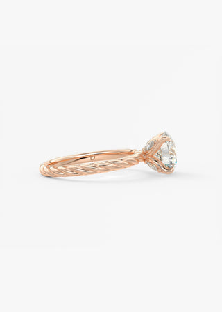 Oval Solitaire With Raised Basket Gallery Lab Grown Diamond Engagement Ring