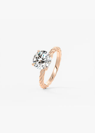 Oval Solitaire With Raised Basket Gallery Lab Grown Diamond Engagement Ring