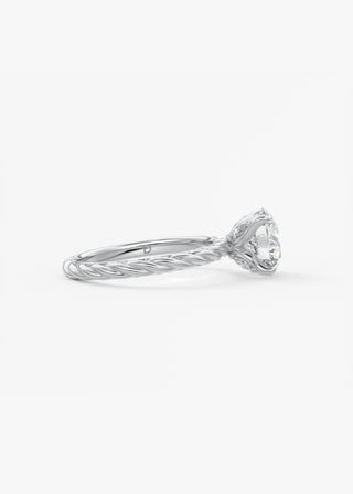 Oval Solitaire With Raised Basket Gallery Lab Grown Diamond Engagement Ring