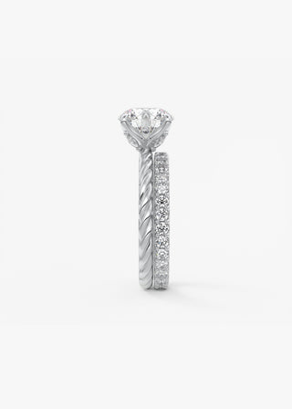 Oval Solitaire With Raised Basket Gallery Lab Grown Diamond Engagement Ring