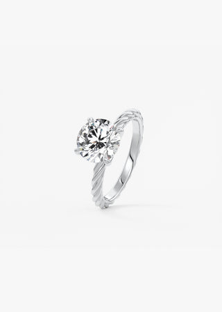 Oval Solitaire With Raised Basket Gallery Lab Grown Diamond Engagement Ring