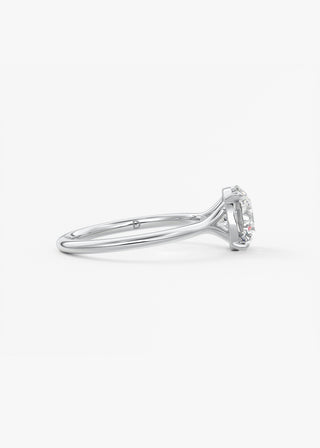 Oval Solitaire With Raised Basket Gallery Lab Grown Diamond Engagement Ring