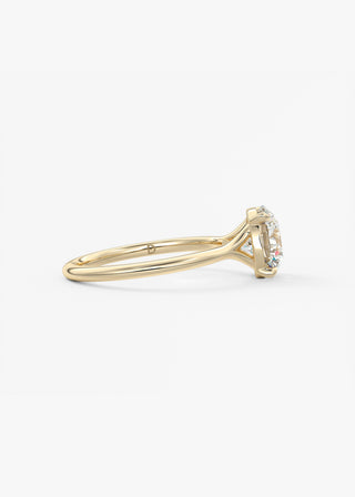 Oval Solitaire With Raised Basket Gallery Lab Grown Diamond Engagement Ring
