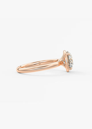 Oval Solitaire With Raised Basket Gallery Lab Grown Diamond Engagement Ring